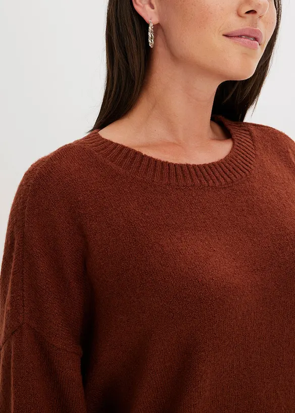 Oversized strikket kjole, bonprix