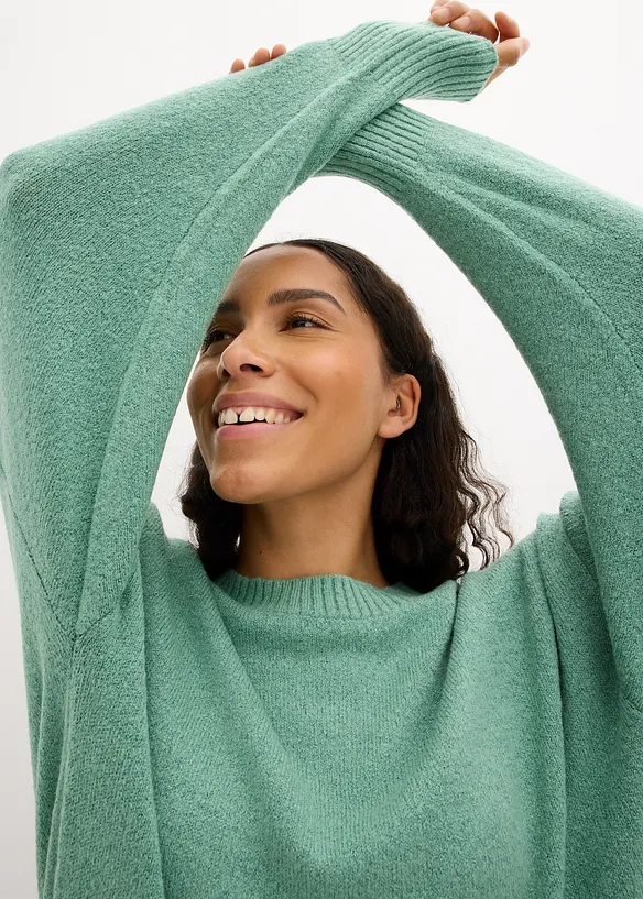 Oversized strikket kjole, bonprix