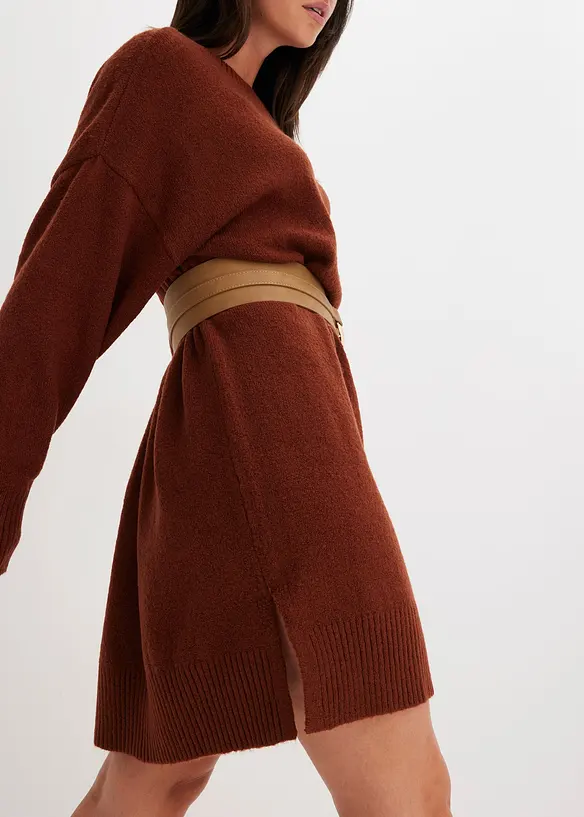 Oversized strikket kjole, bonprix