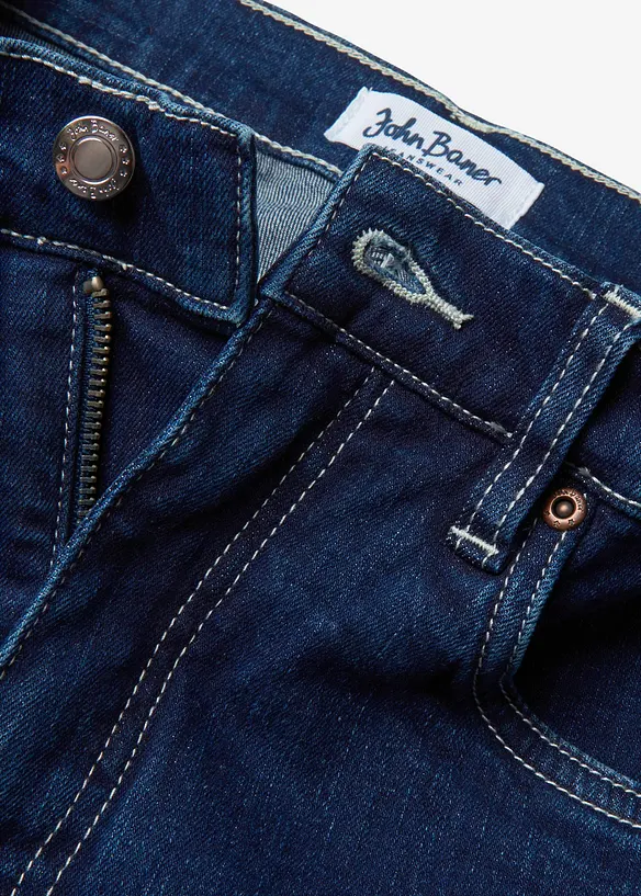 Wide Leg-jeans High Waist, økologisk bomull, bonprix