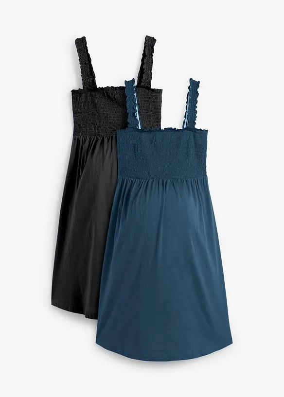 Mammakjole i økologisk bomull (2-pack), bonprix