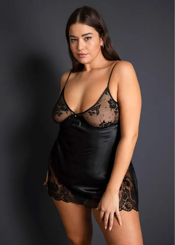 Neglisjé i sateng, bonprix