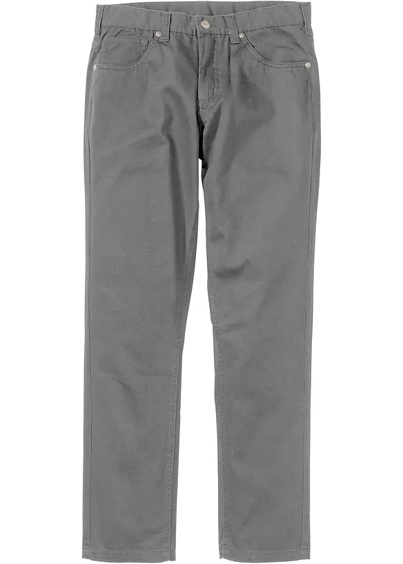 Regular Fit-twillbukse i ren bomull, Straight, bonprix