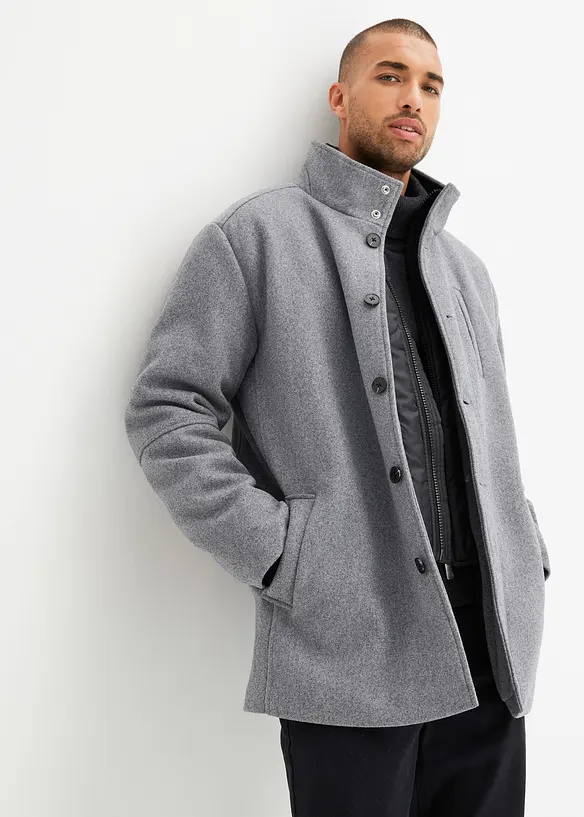Outdoorjakke i ull-look, bonprix