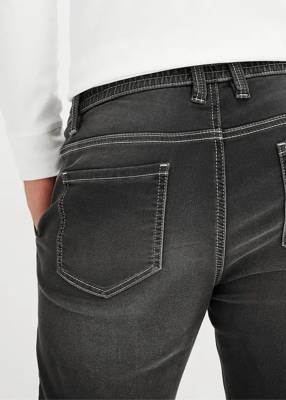 Regular Fit-joggejeans med komfortlinning, Tapered, bonprix