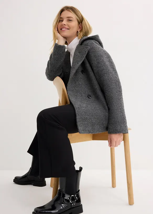 Losjakke i myk bouclé, bonprix