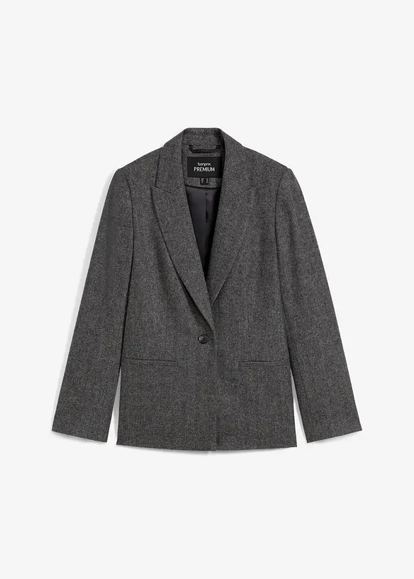 Ullblazer med fiskebensmønster, bonprix