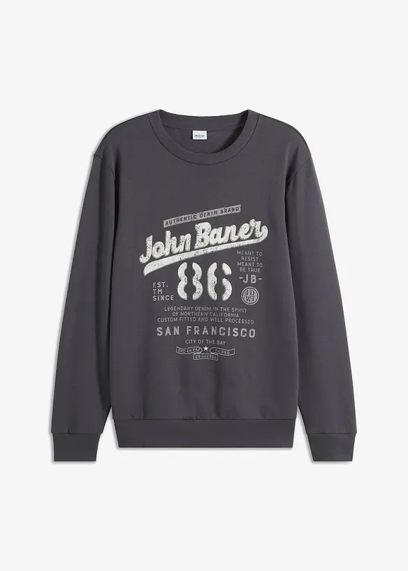 Sweatshirt i myk bomullsmiks, bonprix