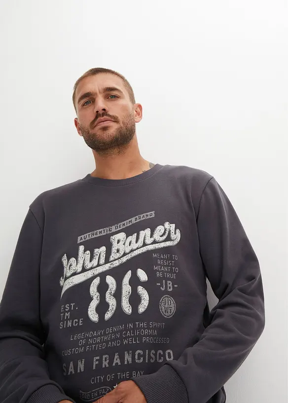 Sweatshirt i myk bomullsmiks, bonprix