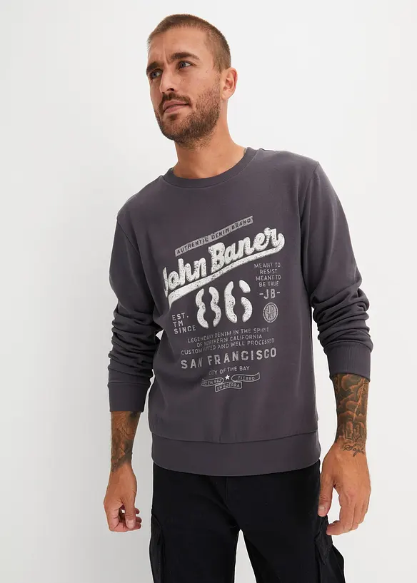 Sweatshirt i myk bomullsmiks, bonprix