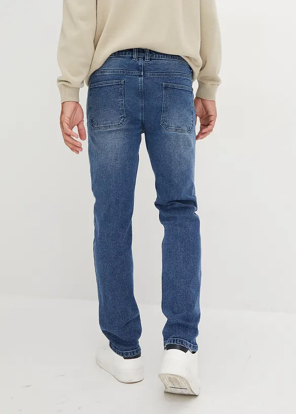 Regular Fit stretchjeans i kraftig denim, Straight, bonprix