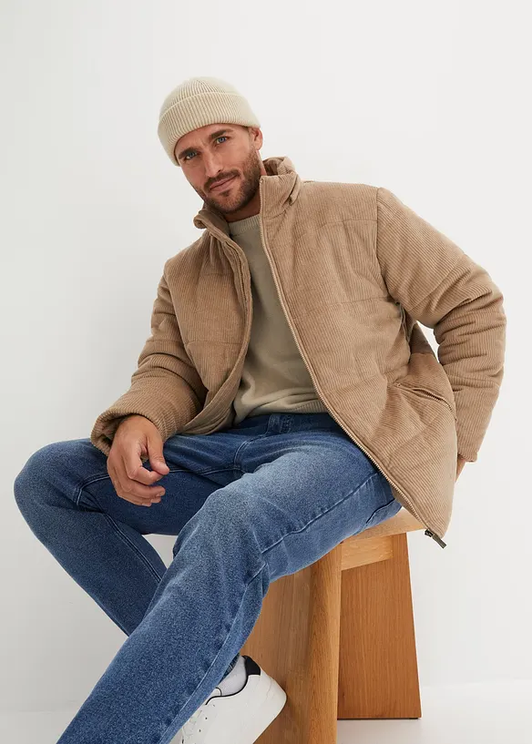 Regular Fit stretchjeans i kraftig denim, Straight, bonprix