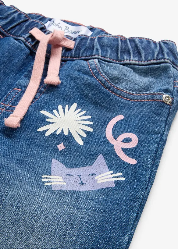 Straing jeans Mid Waist, bonprix