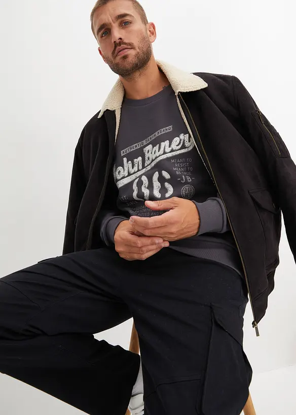 Sweatshirt i myk bomullsmiks, bonprix