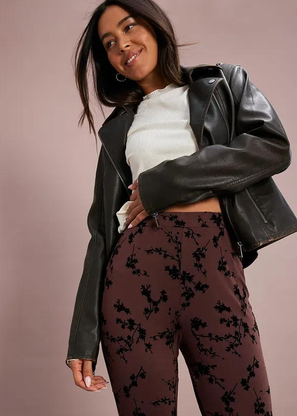 Leggings i myk viskose med utsvingte ben, bonprix