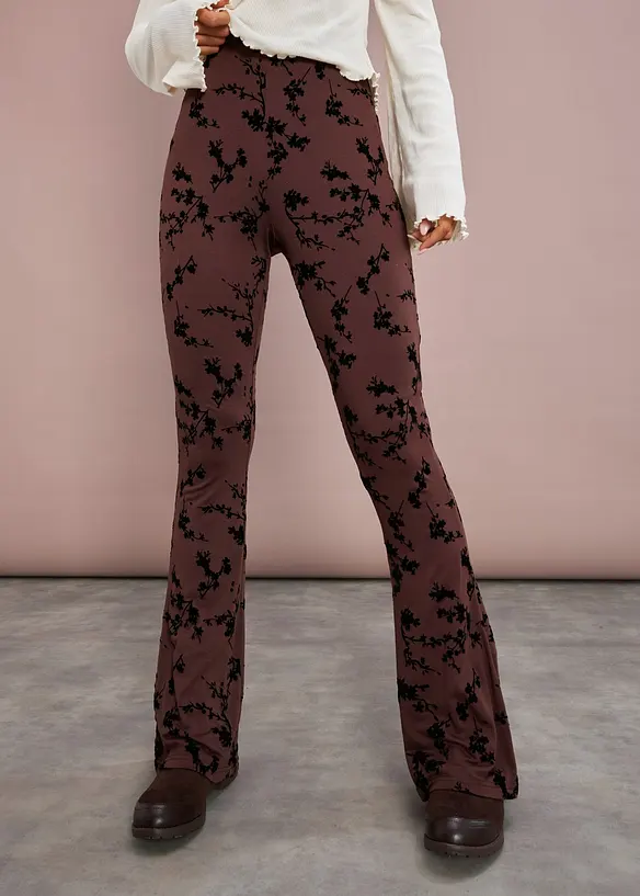 Leggings i myk viskose med utsvingte ben, bonprix