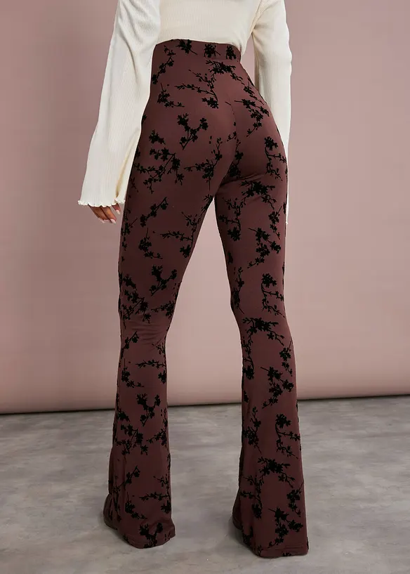 Leggings i myk viskose med utsvingte ben, bonprix