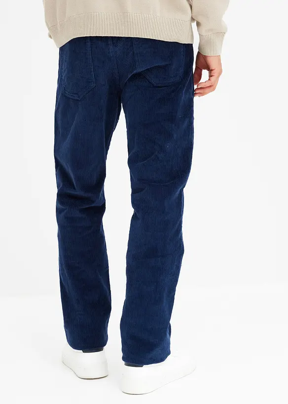 Relaxed fit-termobukse i kordfløyel med flanellfôr, Straight, bonprix