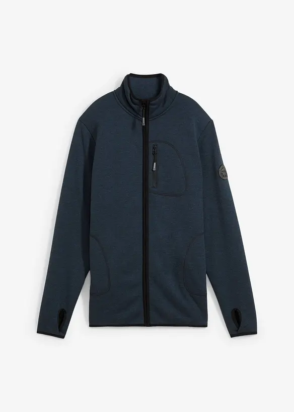 Jakke i strikket fleecemateriale med pilefleece på innsiden, bonprix
