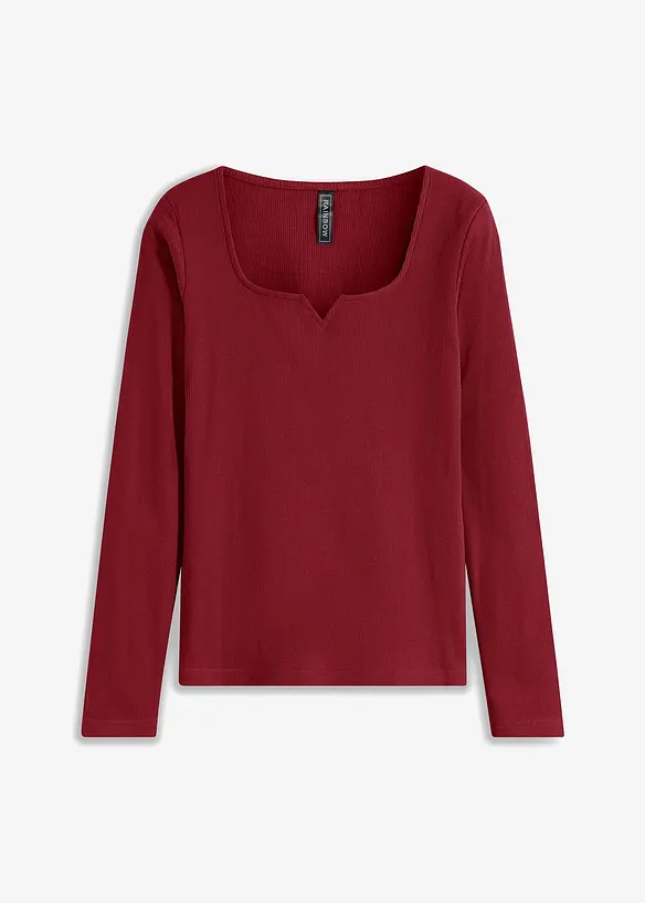 Ribbet topp i 100% økologisk bomull, bonprix