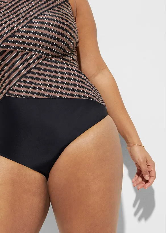 Shape-badedrakt i omslagslook, middels formende, bonprix