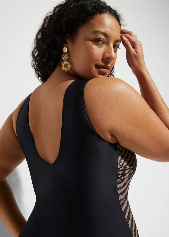 Shape-badedrakt i omslagslook, middels formende, bonprix