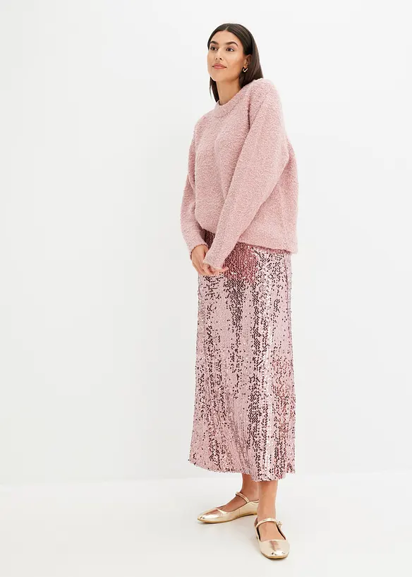 Oversized genser i fluffy garn, bonprix