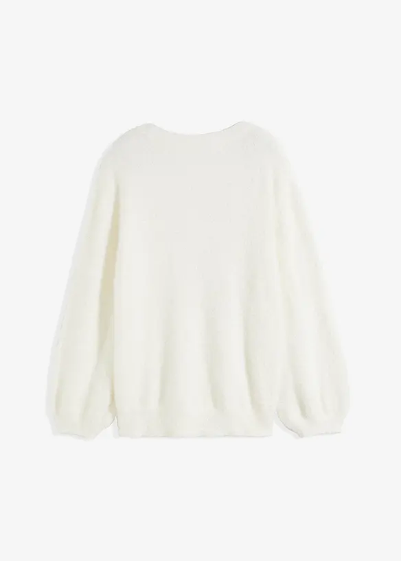 Oversized genser med dyp utringning i ryggen, bonprix