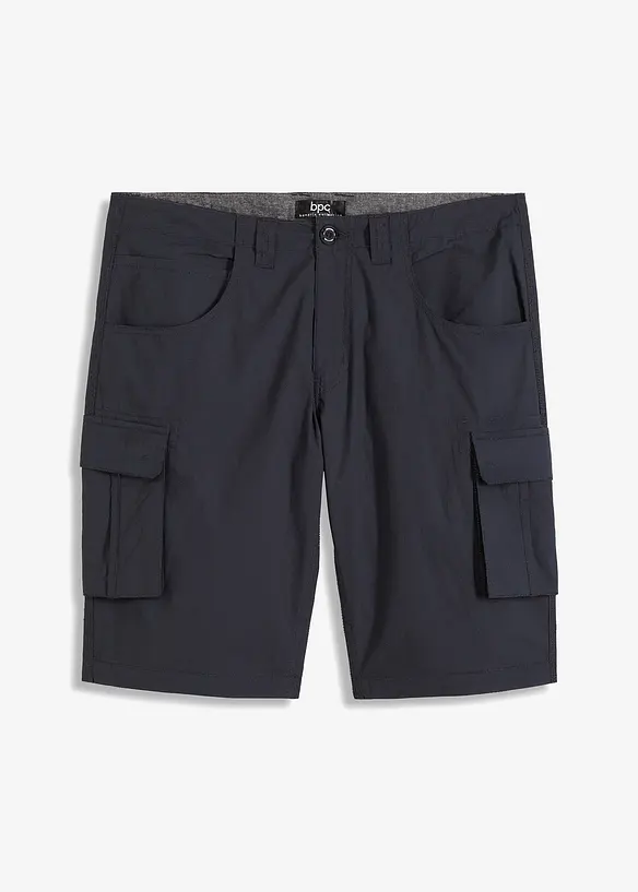 Bermudashorts i 100% bomull med cargolommer, Relaxed Fit, bonprix
