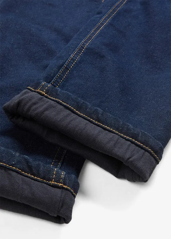 Regular Fit termojeans med jerseyfôr, Straight, bonprix