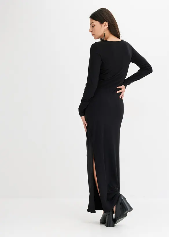 Maxikjole med cut-outs og rynking, bonprix
