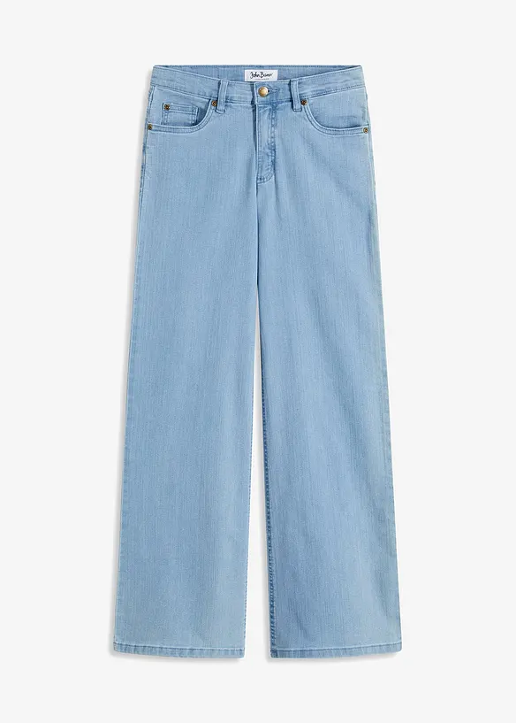 Wide Leg-jeans Mid Waist, Stretch, bonprix