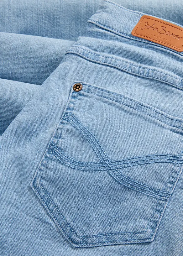 Wide Leg-jeans Mid Waist, Stretch, bonprix