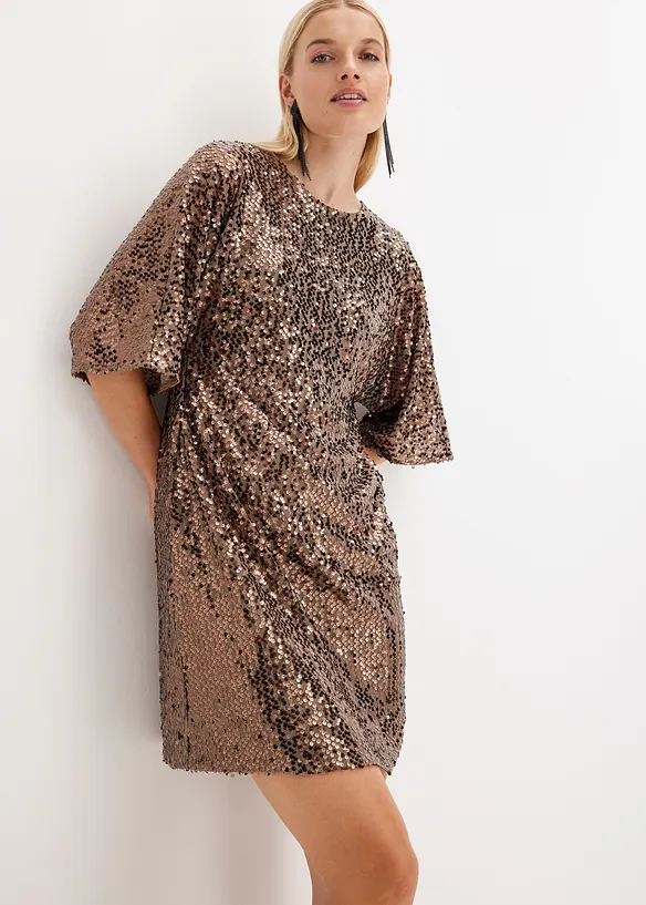 Oversized paljettkjole, bonprix