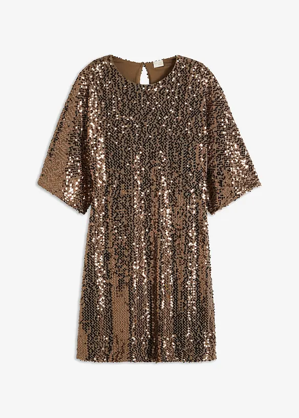 Oversized paljettkjole, bonprix