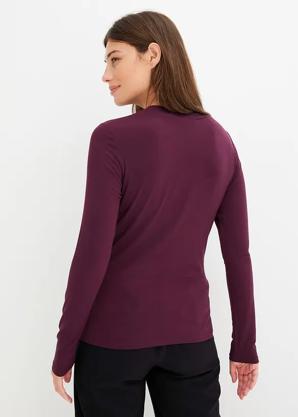 Langermet topp med mesh, bonprix