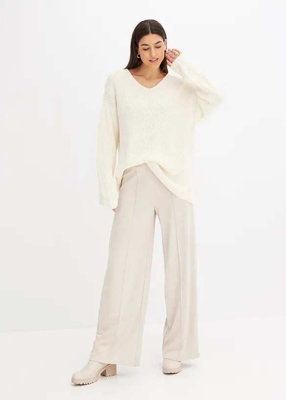 Oversized genser med ull, bonprix