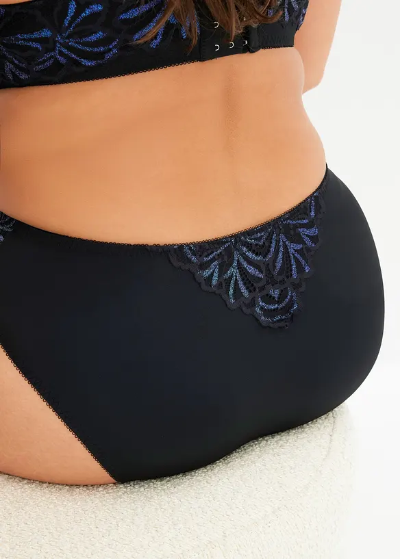 Truse med høy midje og flerfarget glittergarn, bonprix