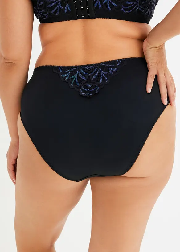 Truse med høy midje og flerfarget glittergarn, bonprix