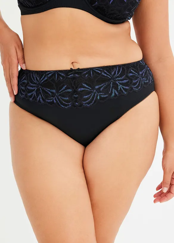 Truse med høy midje og flerfarget glittergarn, bonprix