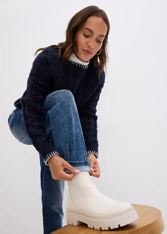 Varmende boyfriend-jeans Mid Waist, bonprix