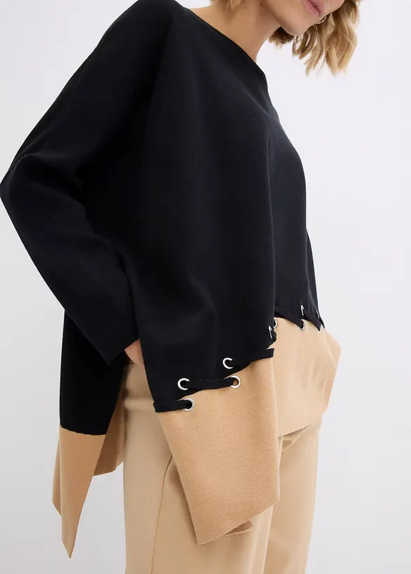 Finstrikket ponchogenser, bonprix