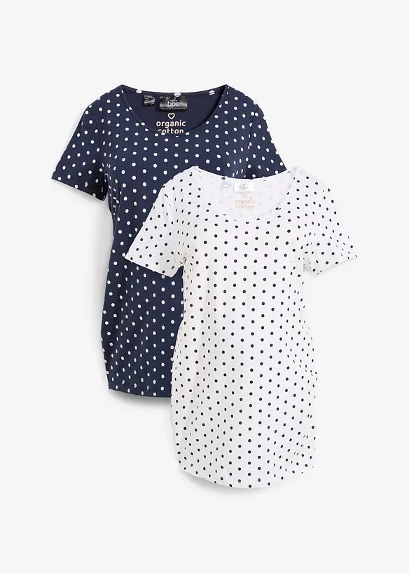 Mammatopp med økologisk bomull (2-pack), bonprix