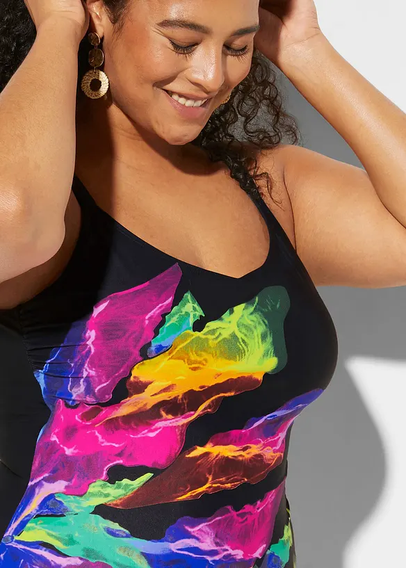 Shape-badedrakt med V-hals, lett formende, bonprix