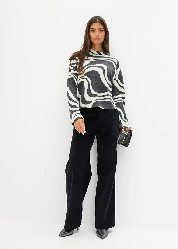 Behagelig, ribbestrikket topp, bonprix