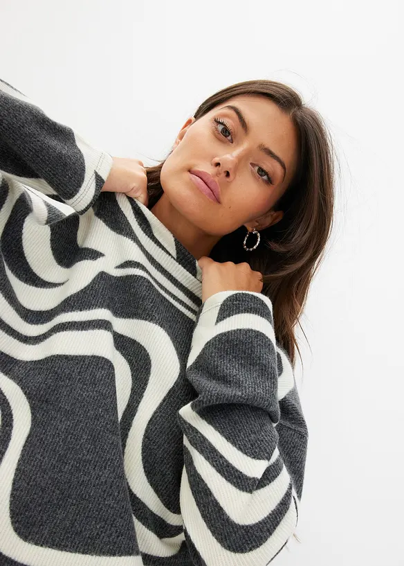 Behagelig, ribbestrikket topp, bonprix