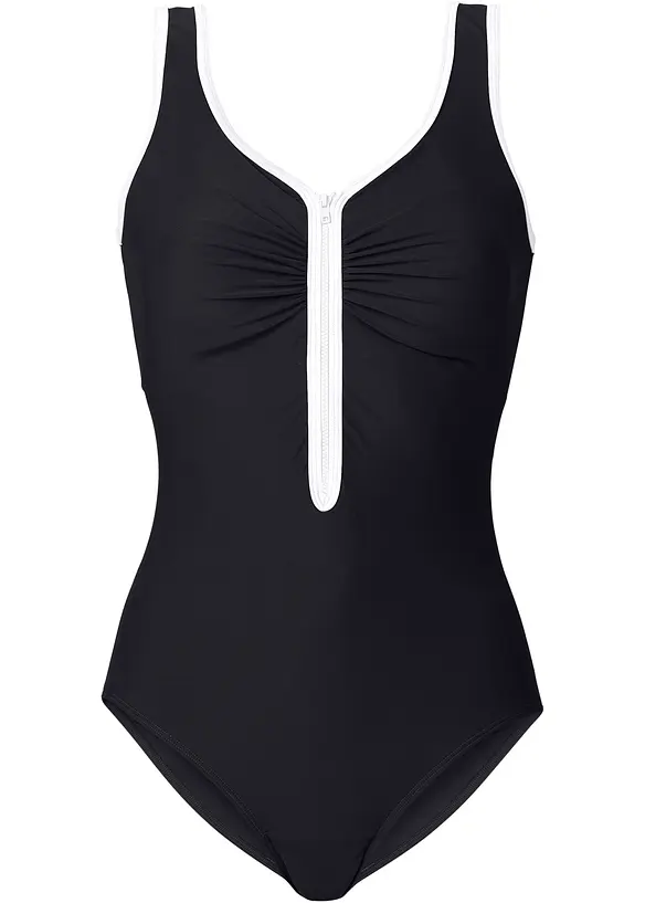 Shape-badedrakt med glidelås, lett formende, bonprix
