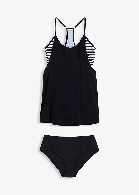 Lang tankini i lag på lag-look (2-delt sett), bonprix