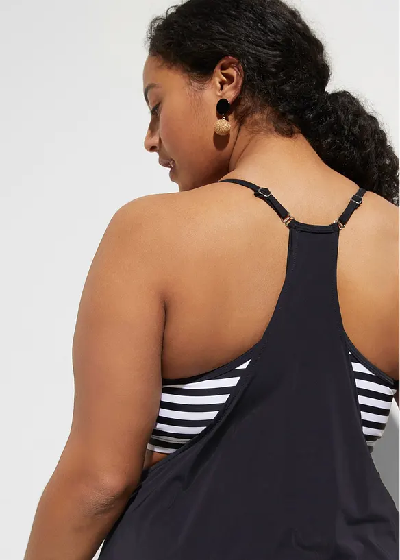 Lang tankini i lag på lag-look (2-delt sett), bonprix