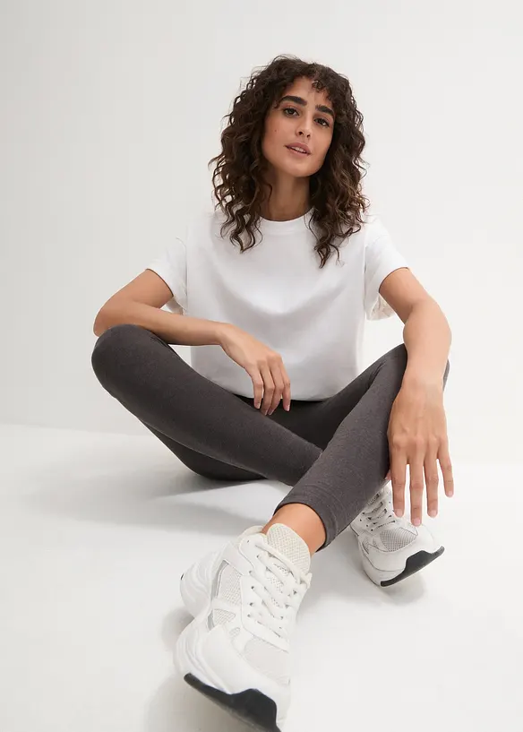 Leggings med økologisk bomull (2-pack), bonprix
